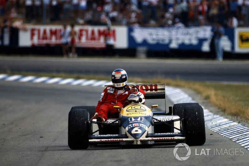 Hockenheim 1986 : Nelson Piquet (Williams) ramène Keke Rosberg (McLaren)