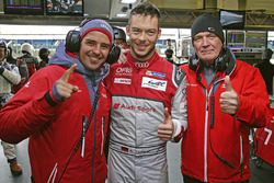 Polesitters Marcel Fässler, Andre Lotterer, Benoit Tréluyer, Audi Sport Team Joest