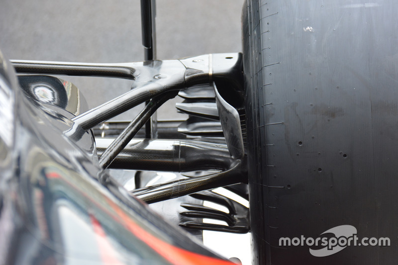 Détails de la suspension arrière de McLaren