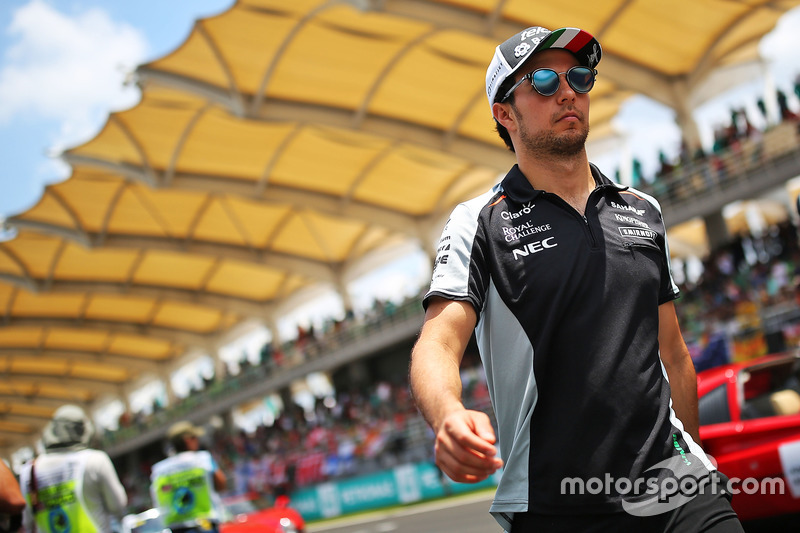 Sergio Perez, Sahara Force India F1 on the drivers parade