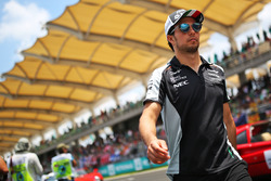 Sergio Perez, Sahara Force India F1 lors de la parade des pilotes