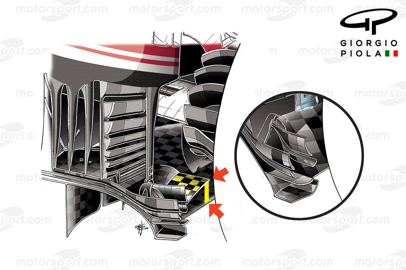 Ferrari SF16-H: Diffusor, Vergleich
