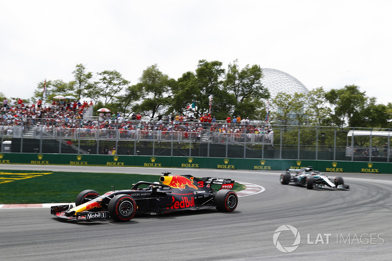Ricciardo after passing Hamilton in the pits