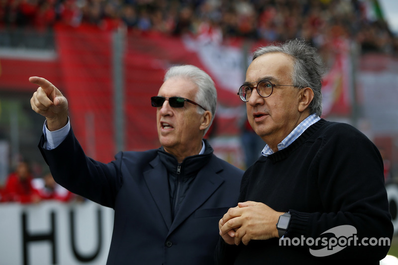 Piero Lardi Ferrari, vice-président de Ferrari et Sergio Marchionne, PDG de Fiat