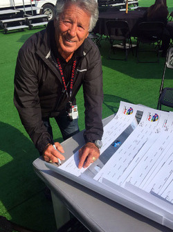 Mario Andretti, Andretti Autosport Honda signs Justin Wilson poster