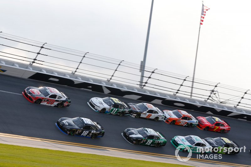 Jeffrey Earnhardt, Joe Gibbs Racing, Toyota Supra iK9 Christopher Bell, Joe Gibbs Racing, Toyota Supra Rheem Brandon Jones, Joe Gibbs Racing, Toyota Supra Juniper Justin Haley, Kaulig Racing, Chevrolet Camaro LeafFilter Gutter Protection