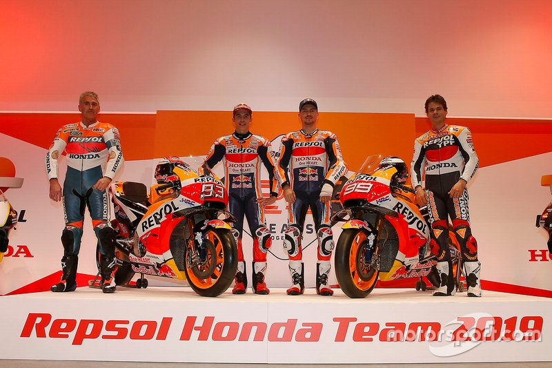 Мік Дуен, Марк Маркес, Хорхе Лоренсо, Алекс Крівіль, Repsol Honda Team