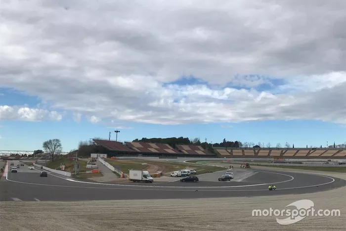 Trabajos de remodelación de la curva 10 del Circuit de Barcelona-Catalunya