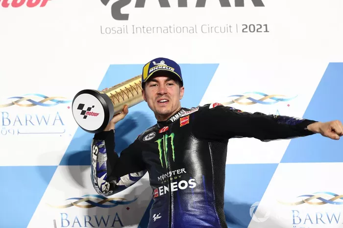 Il vincitore della gara Maverick Vinales, Yamaha Factory Racing