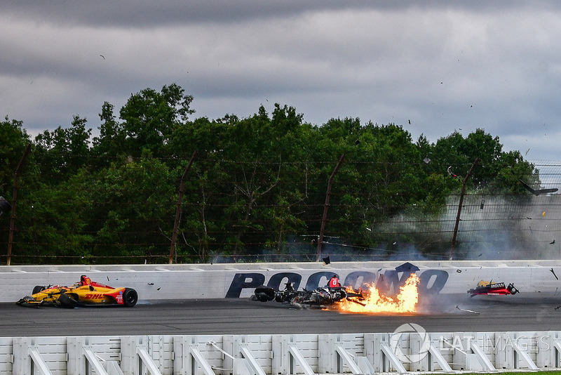 De zware crash van Robert Wickens in beeld