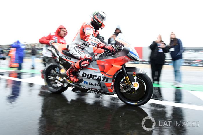 Jorge Lorenzo, Ducati, durante el Gran Premio de Gran Bretaña