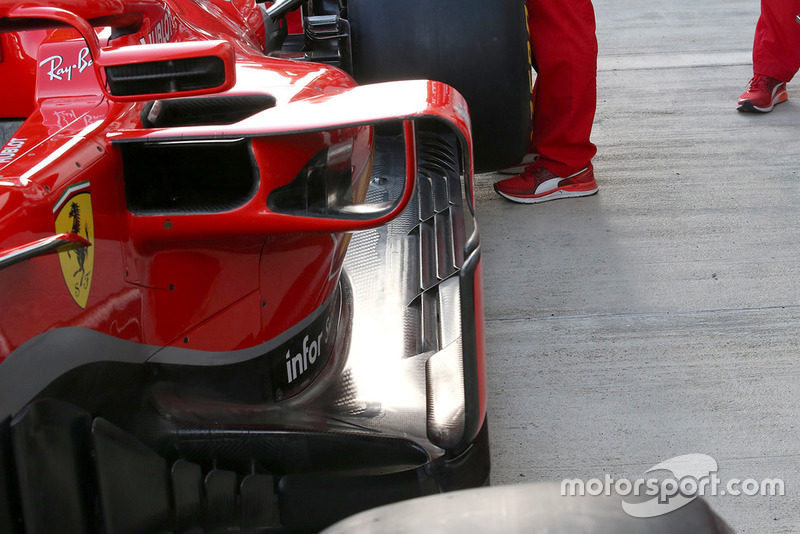 Detalle lateral del Ferrari SF71H