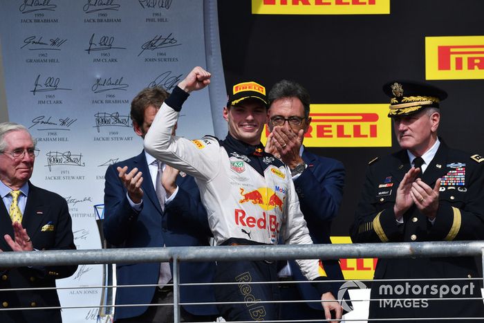 Podio: segundo lugar Max Verstappen, Red Bull Racing