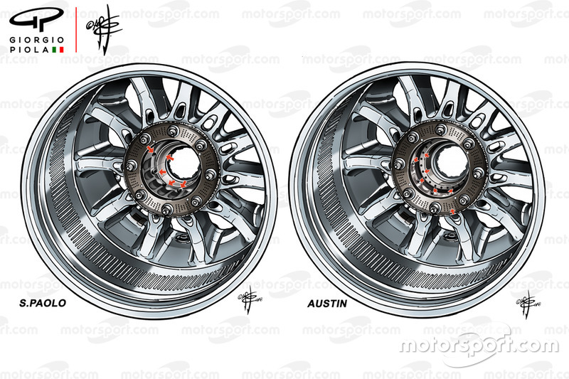 Comparason des roues de la Mercedes W09