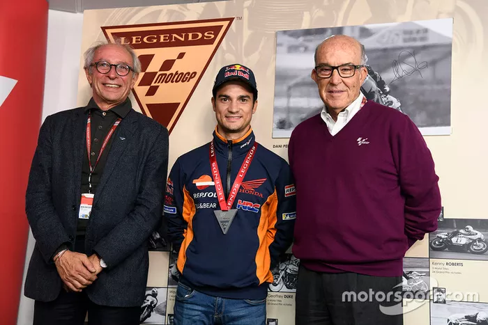 Carmelo Ezpeleta, CEO Dorna Sports, Dani Pedrosa, Repsol Honda Team, Vito Ippolito, FIM President