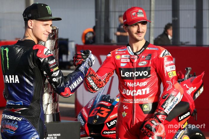 Fabio Quartararo, Yamaha Factory Racing, Francesco Bagnaia, Ducati Team