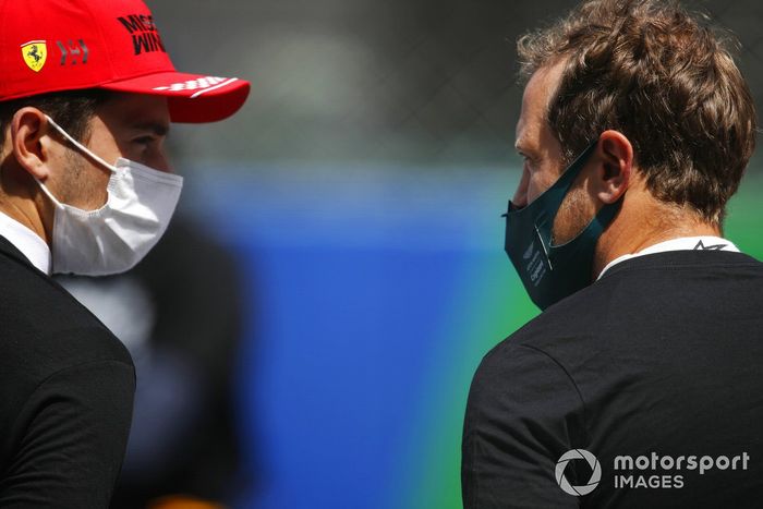 Charles Leclerc, Ferrari, Sebastian Vettel, Aston Martin