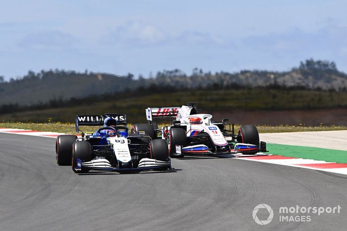 George Russell, Williams FW43B, Nikita Mazepin, Haas VF-21
