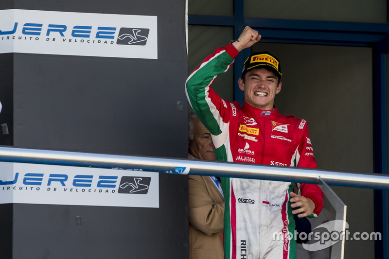 Charles Leclerc finalmente conseguiu confirmar o título antecipado da F2 ao vencer a corrida 1 em Jerez. Artem Markelov levou a melhor no domingo.