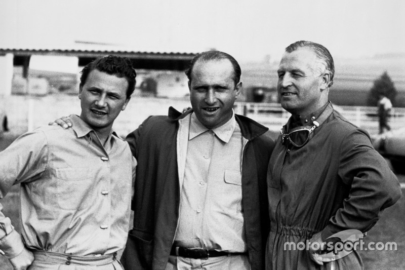 Hans Herrmann, Juan Manuel Fangio et Karl Kling, Mercedes