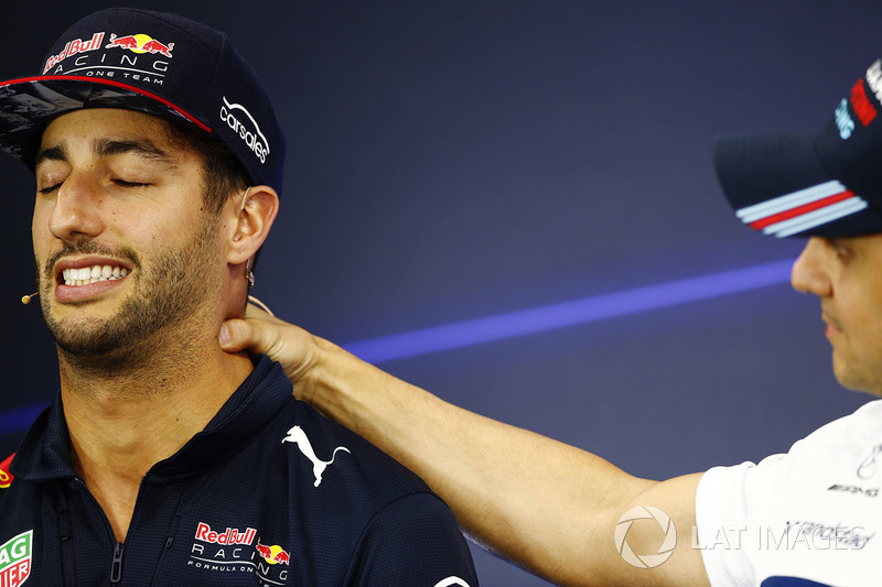 Daniel Ricciardo, Red Bull Racing, Felipe Massa, Williams, in the press conference
