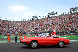 Sebastian Vettel, Ferrari on the drivers parade