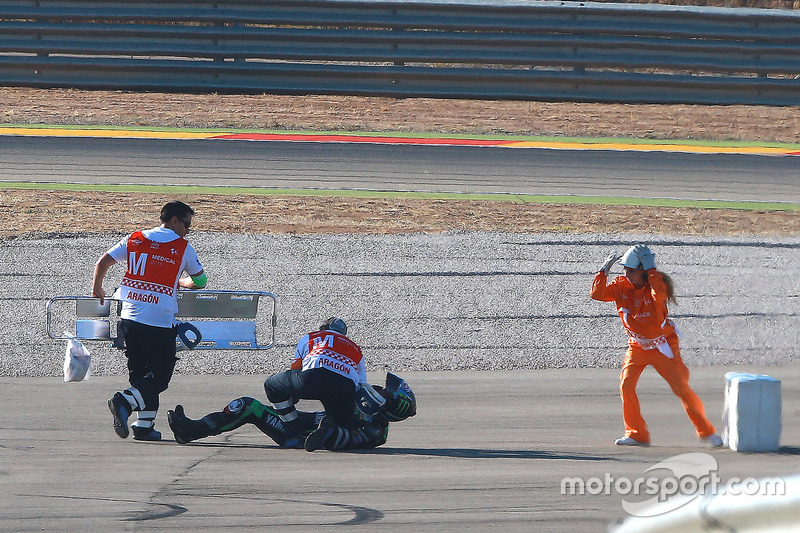 Alex Lowes, Tech 3 Yamaha, Crash