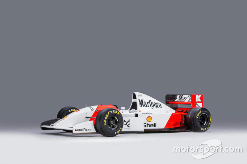 La McLaren-Cosworth Ford MP4/8A d'Ayrton Senna