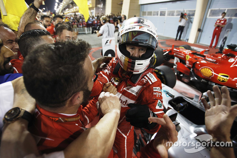 Race winner Sebastian Vettel, Ferrari SF70H