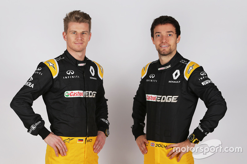 Nico Hulkenberg, Renault Sport F1 Team y su compañero de equipo Jolyon Palmer, Renault Sport F1 Team