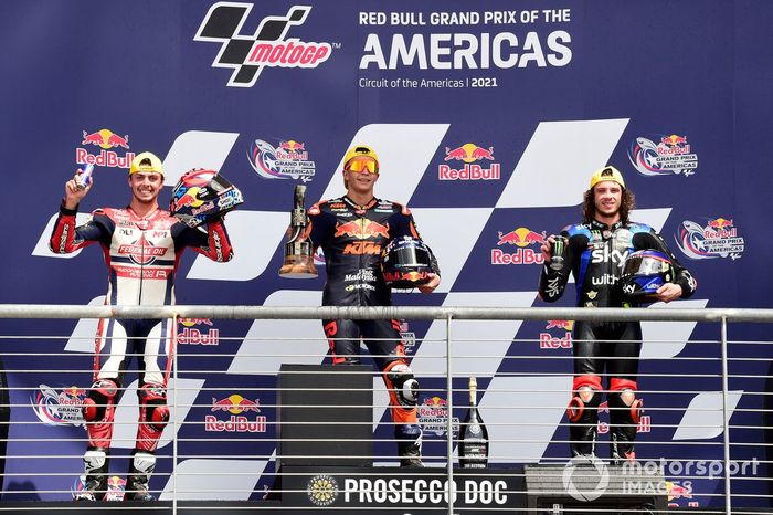 Podio: Fabio di Giannantonio, Federal Oil Gresini Moto2 , Raul Fernandez, Red Bull KTM Ajo, Marco Bezzecchi, Sky Racing Team VR46