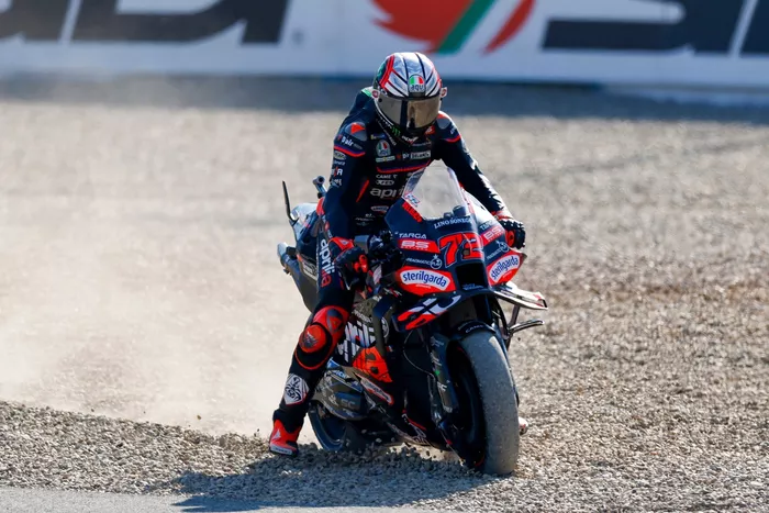 Marco Bezzecchi, Aprilia Racing runs wide