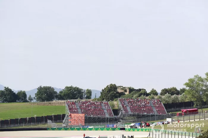 Fans in a grandstand