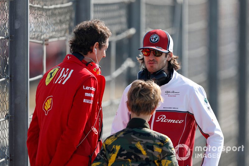 Antonio Giovinazzi, Alfa Romeo Racing John Elkann, président de FIAT avec son fils