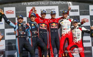 Podio: ganador, Sébastien Ogier, Julien Ingrassia, Citroën World Rally Team Citroen C3 WRC, segundo, Thierry Neuville, Nicolas Gilsoul, Hyundai Motorsport Hyundai i20 Coupe WRC, tercero, Ott Tänak, Martin Järveoja, Toyota Gazoo Racing WRT Toyota Yaris WRC