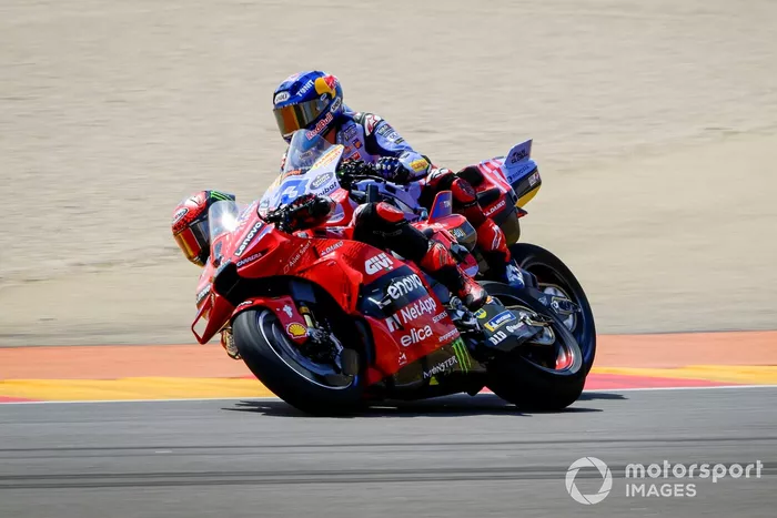 Francesco Bagnaia, Ducati Team, Alex Marquez, Gresini Racing crash.