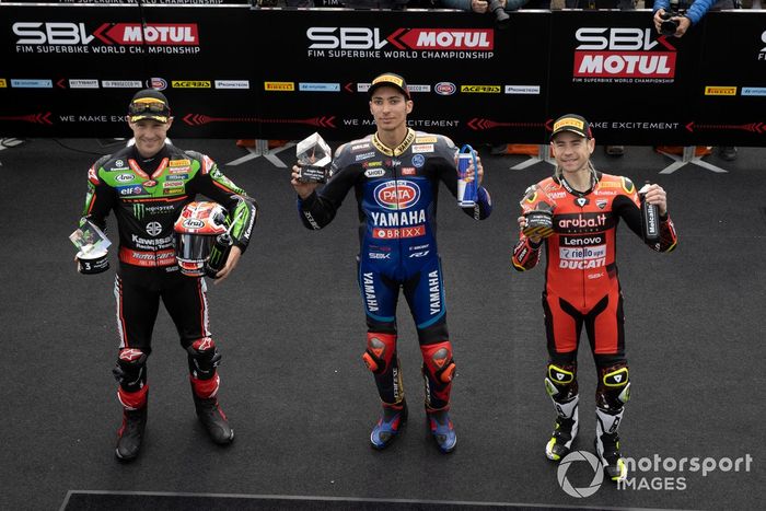 Jonathan Rea, Kawasaki Racing Team WSBK, Toprak Razgatlioglu, Pata Yamaha WorldSBK, Alvaro Bautista, Aruba.it Racing Ducati