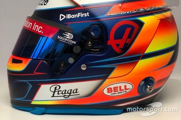 Casco de Romain Grosjean, Haas F1 Team