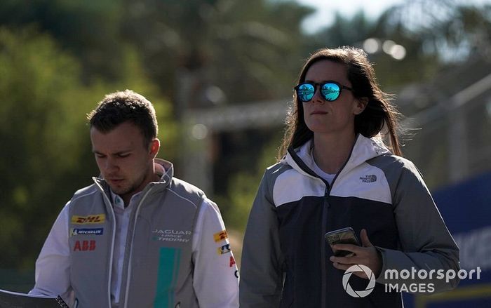 Abbie Eaton, Jaguar VIP car on the track walk