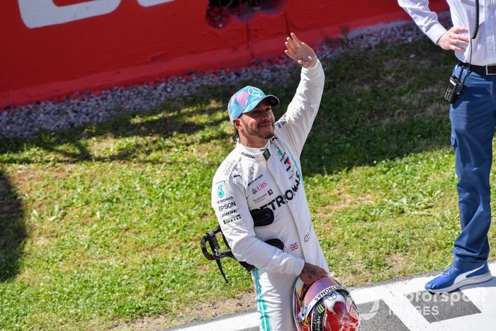 Lewis Hamilton, Mercedes AMG F1 celebra en Parc Ferme 