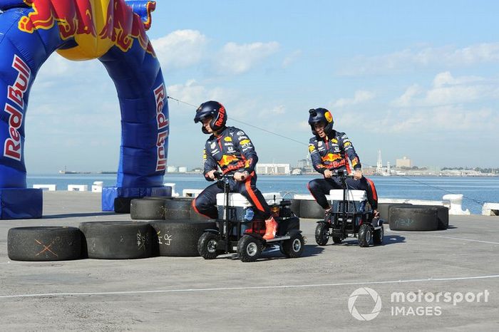 Max Verstappen, Red Bull Racing y Alex Albon, Red Bull Racing en St Kilda