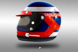 Casco concepto 1970 de Romain Grosjean