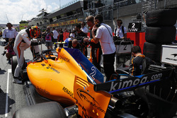 Stoffel Vandoorne, McLaren MCL33, op de grid