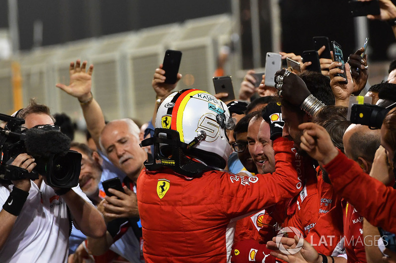 Yarış galibi Sebastian Vettel, Ferrari