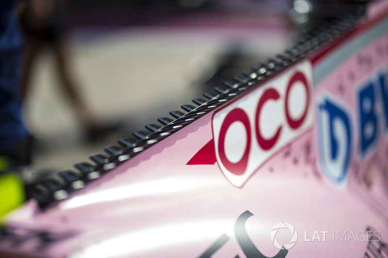Sahara Force India VJM10 haaienvin