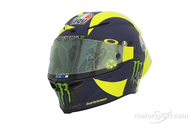 El casco de Valentino Rossi, Yamaha Factory Racing