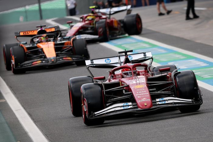Charles Leclerc, Ferrari, Lewis Hamilton, Oscar Piastri, McLaren