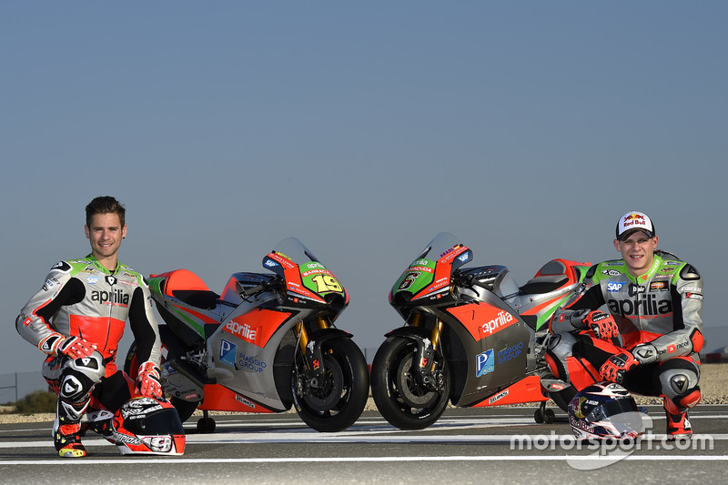 Alvaro Bautista y Stefan Bradl, Gresini Racing Aprilia RS-GP 2016