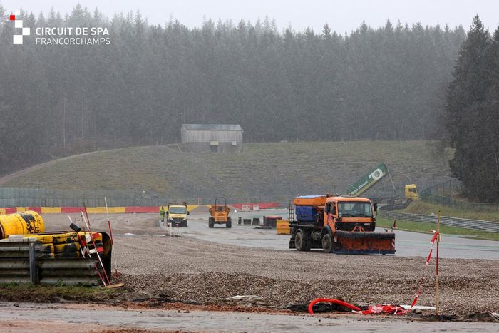 Obras en la pista de Spa-Francorchamps
