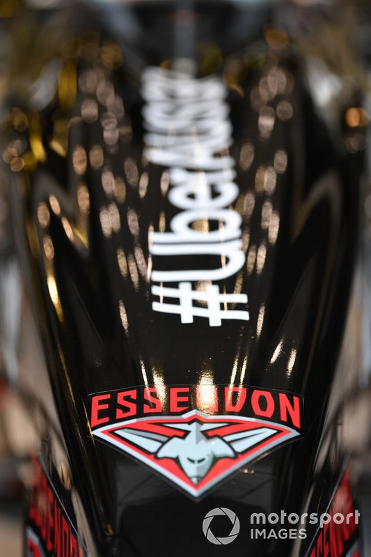 Two-seater nose detail, including Essendon branding